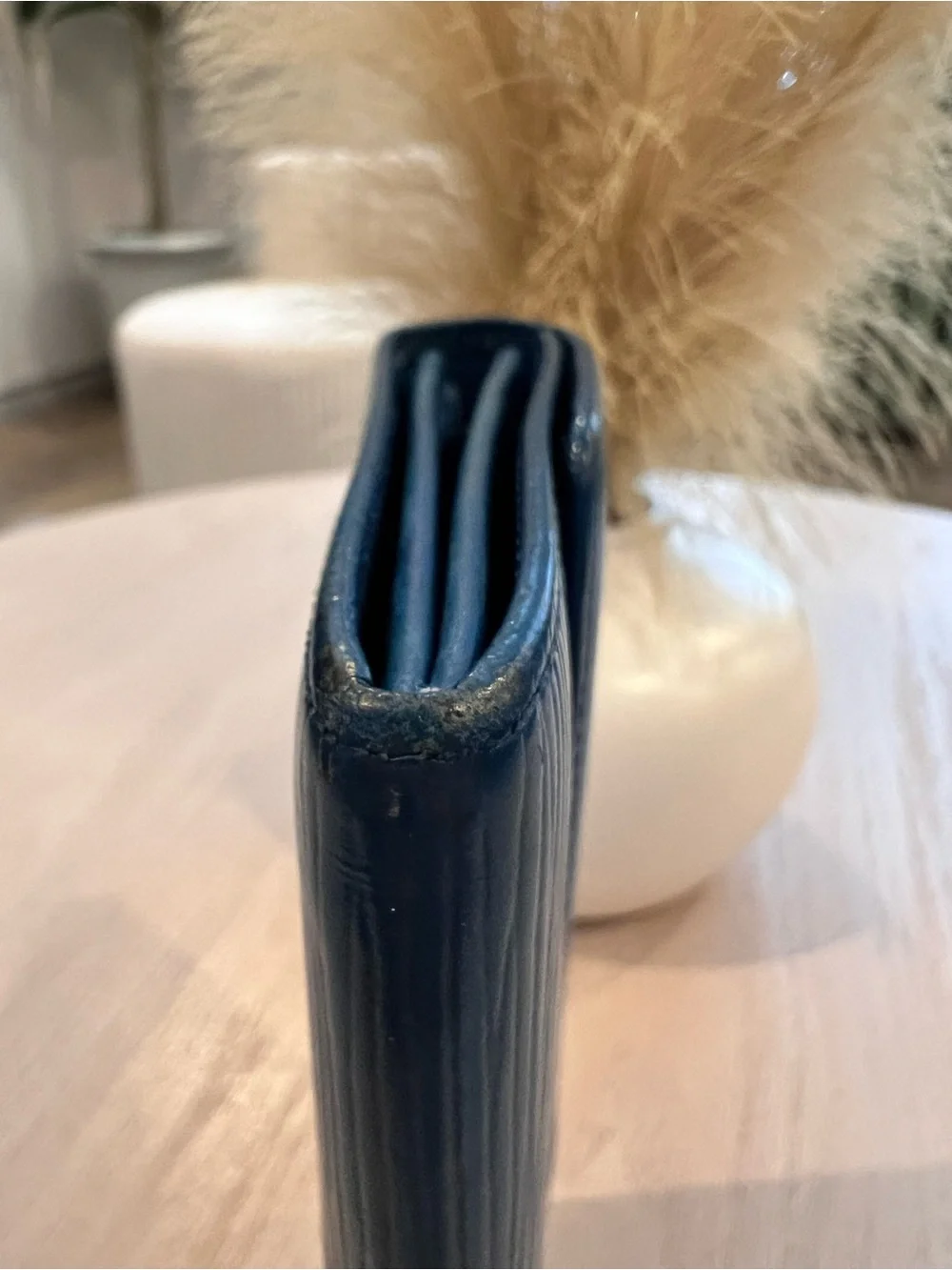 Authentic Louis Vuitton Blue Epi Leather Sarah Long Wallet
